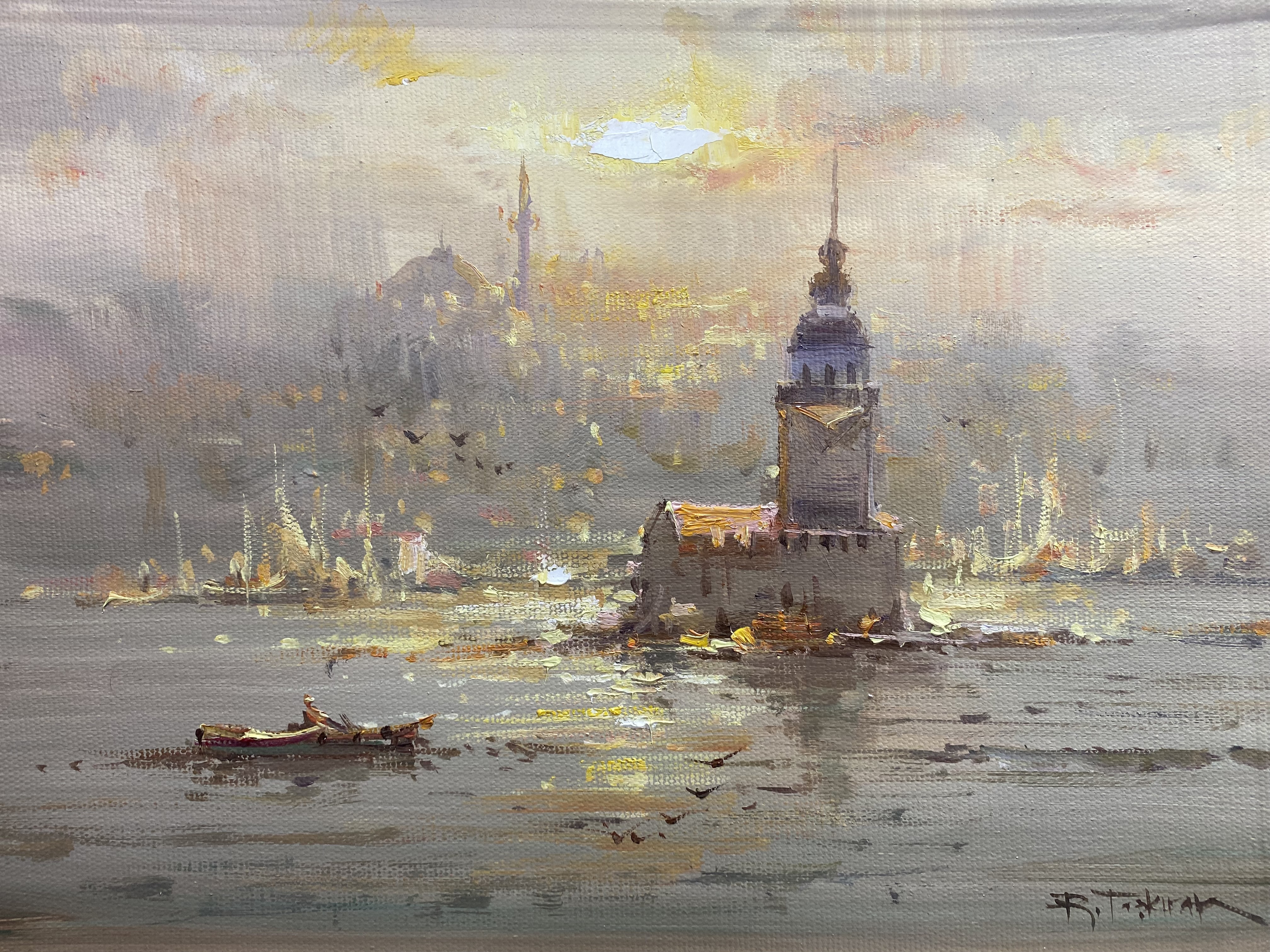 Kız kulesi Yağlıboya tablo