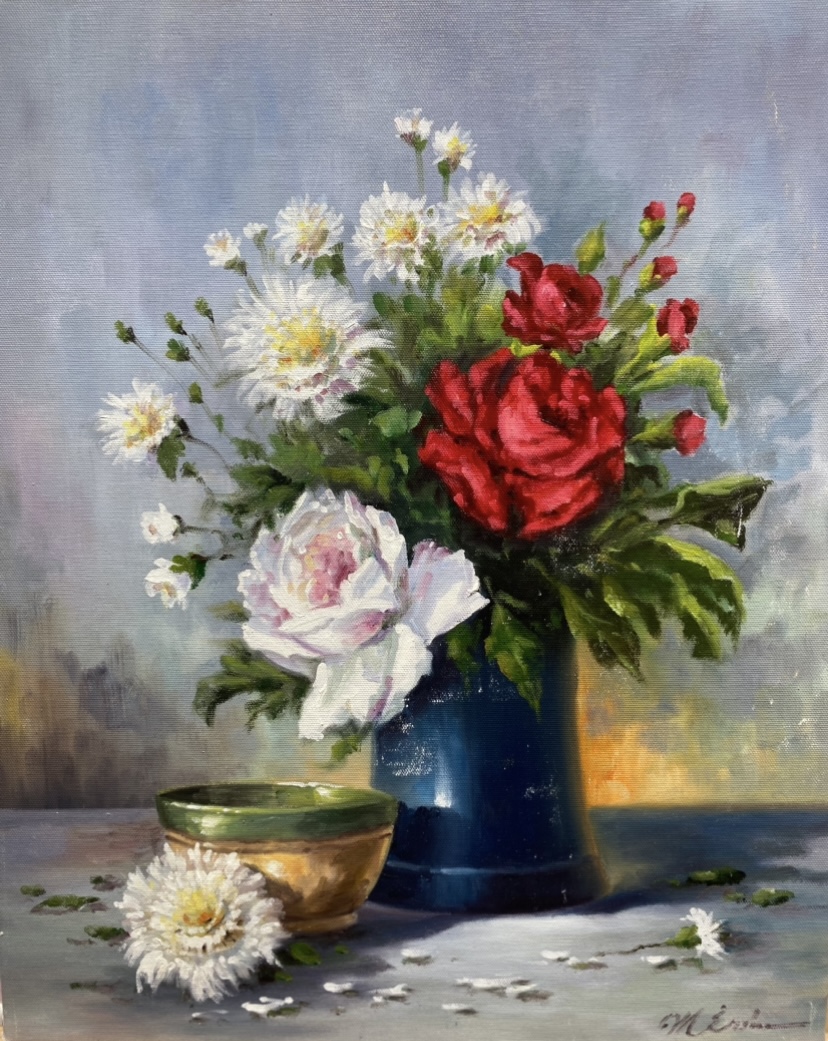 Vazoda güller Natürmort