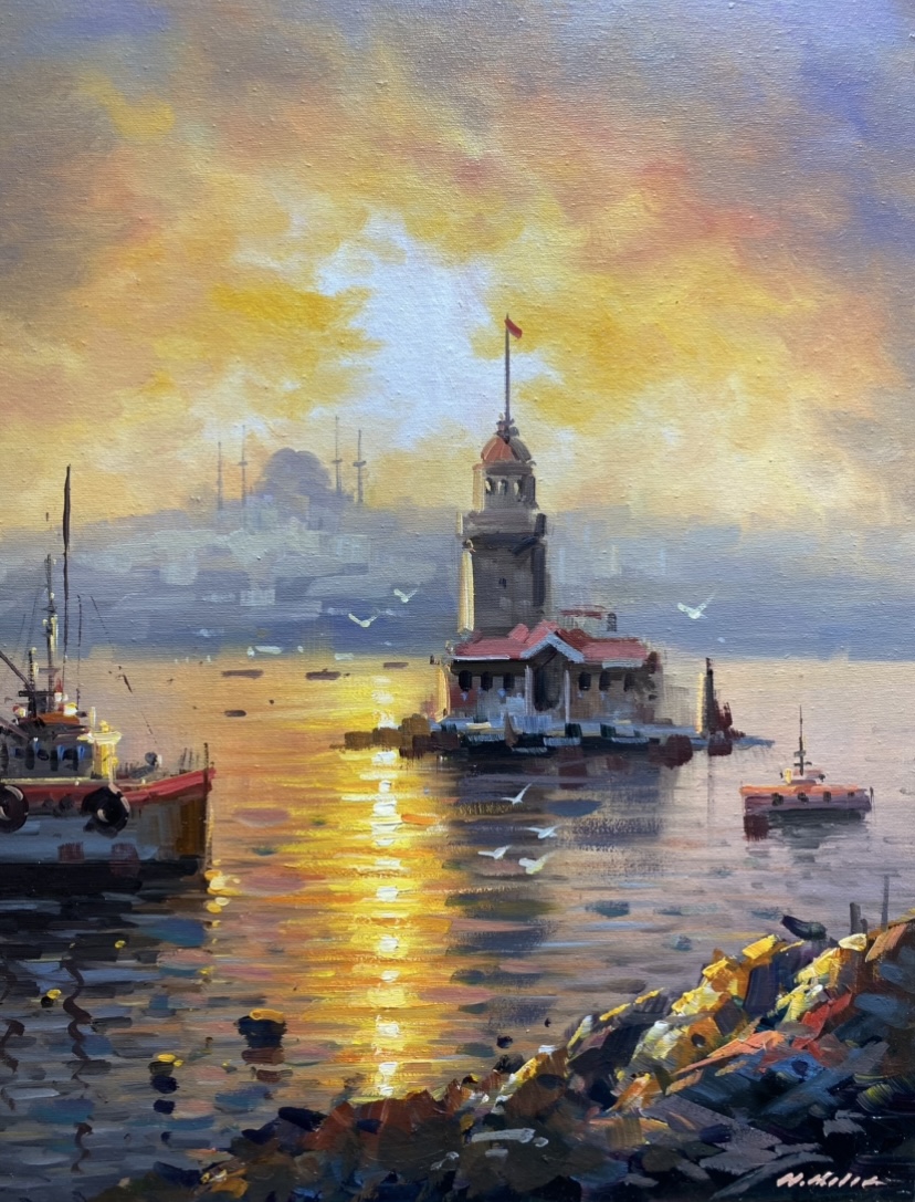 Kız kulesi gün batımı